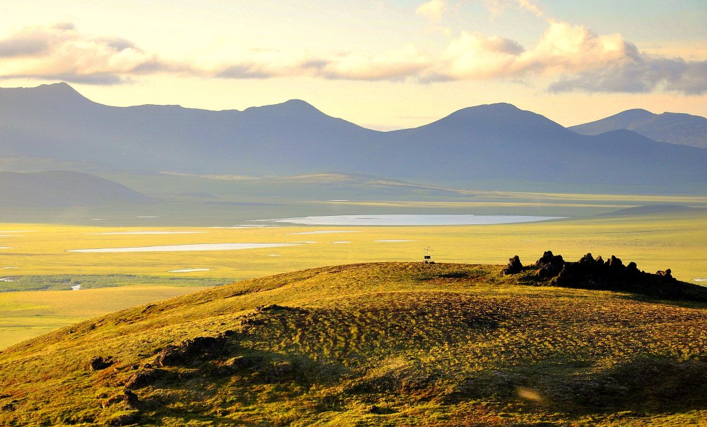 yellow hills and valley of Noatak National Preserve, United States